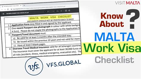 vfs global malta checklist.